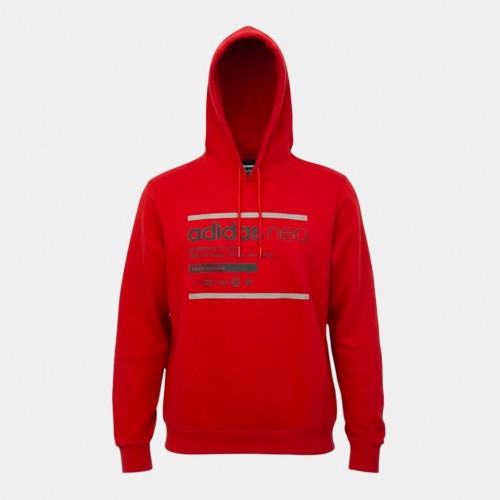 Adidas Neo Ανδρικό Κόκκινο Φούτερ με Κουκούλα / Pre Owned